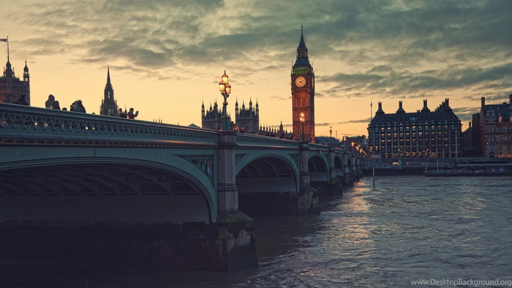 Download Wallpapers 1920x1080 Night, London, Bridge, River, Clock ...