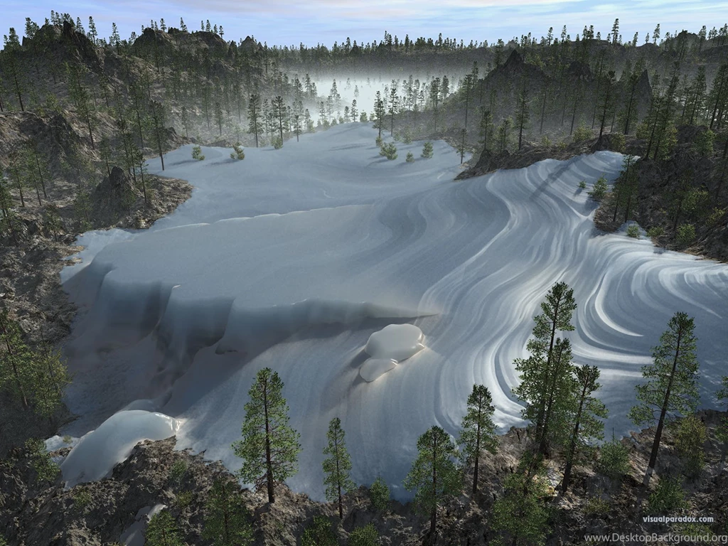 Free 3D Wallpapers 'Glacier' 1600x1200