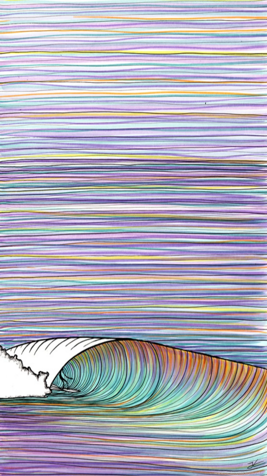 Rainbow Tidal Wave Galaxy S5 Wallpapers (1080x1920)