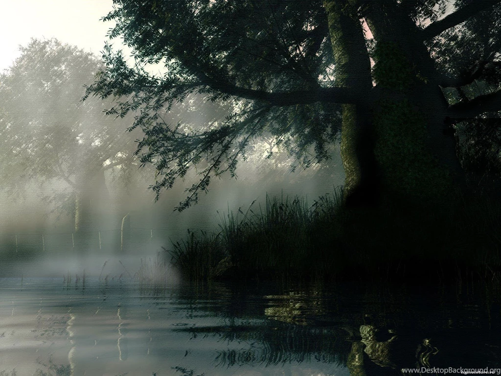 The Weeping Willow, Drawed, Fog, Lake, Nature, Sad 1600x1200 ...