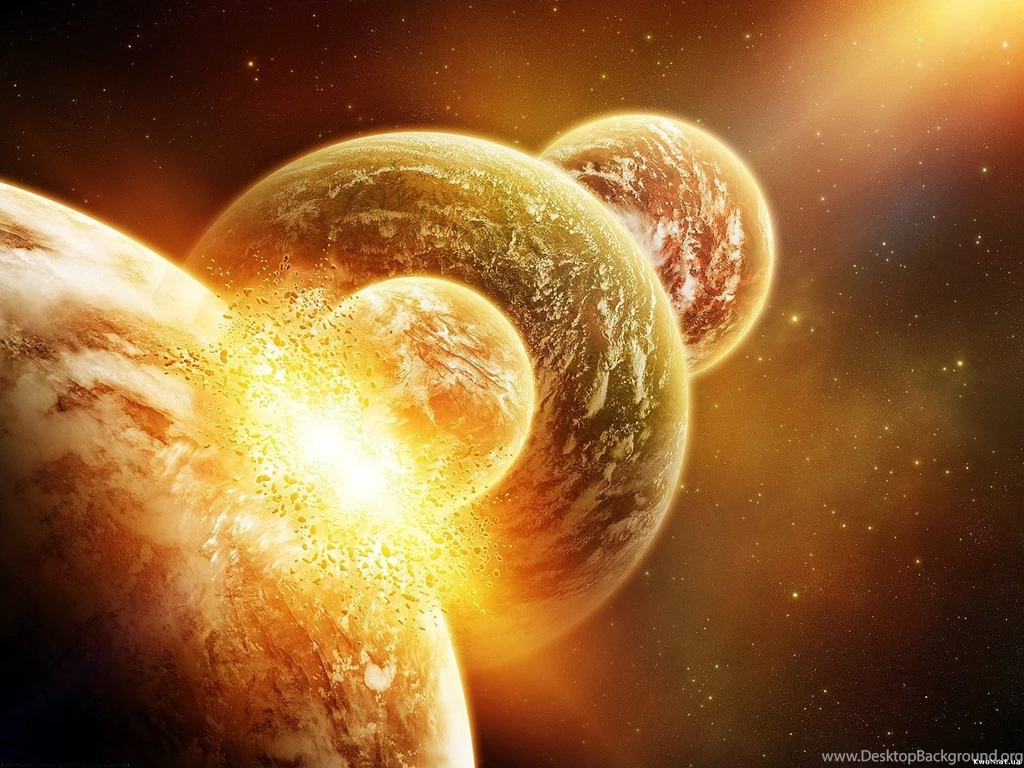 Wallpapers Clash Satellite And Planet In Planetary System Free ...