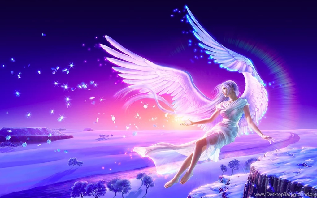 Top Beautiful Purple Angel Wallpapers