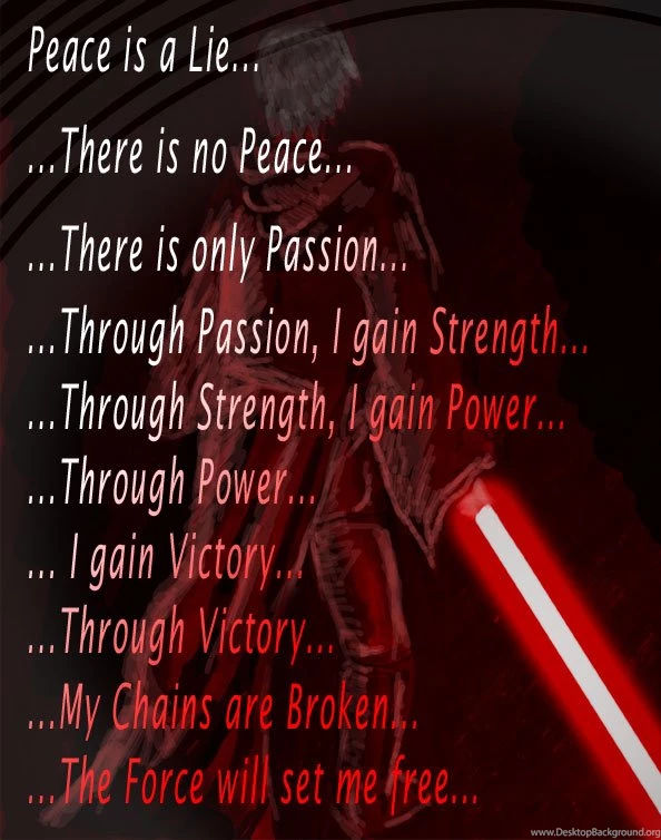 Jedi Code, Sith Code By Phoenix v02 On DeviantArt