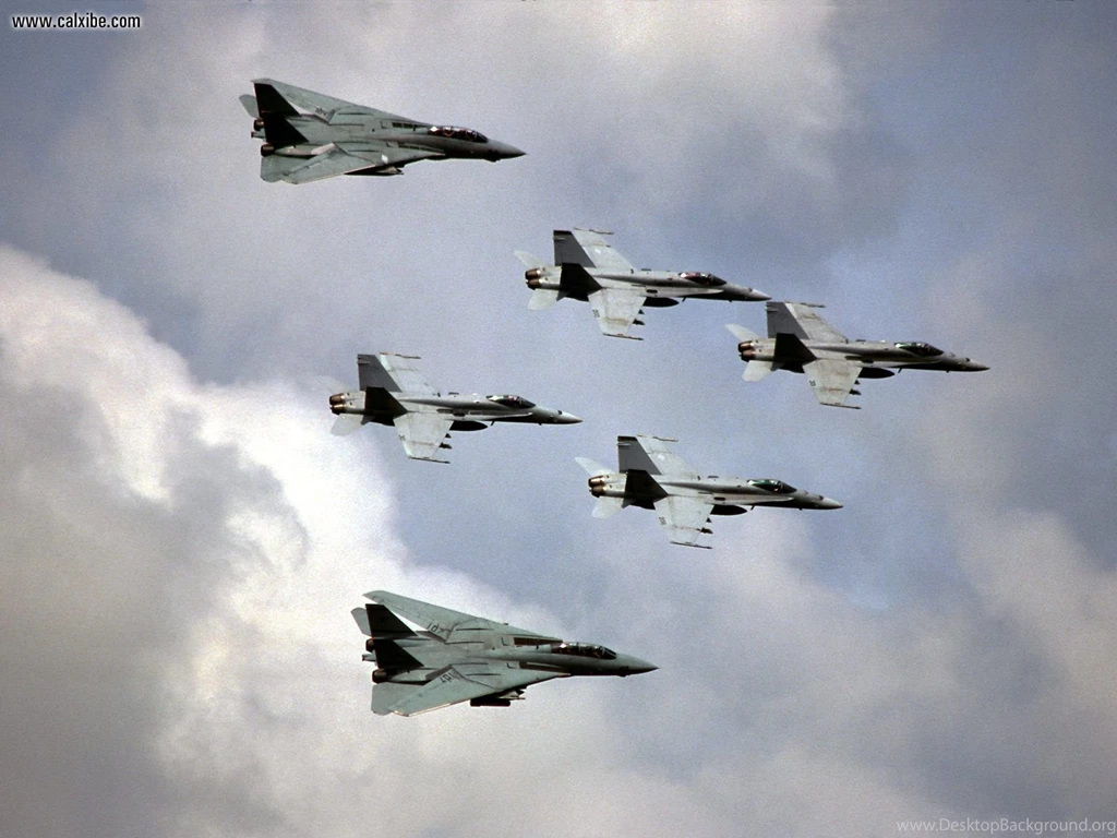 Aircraft / Planes: Navy Fleet Six Ship F14 And FA18, Picture Nr. 13875
