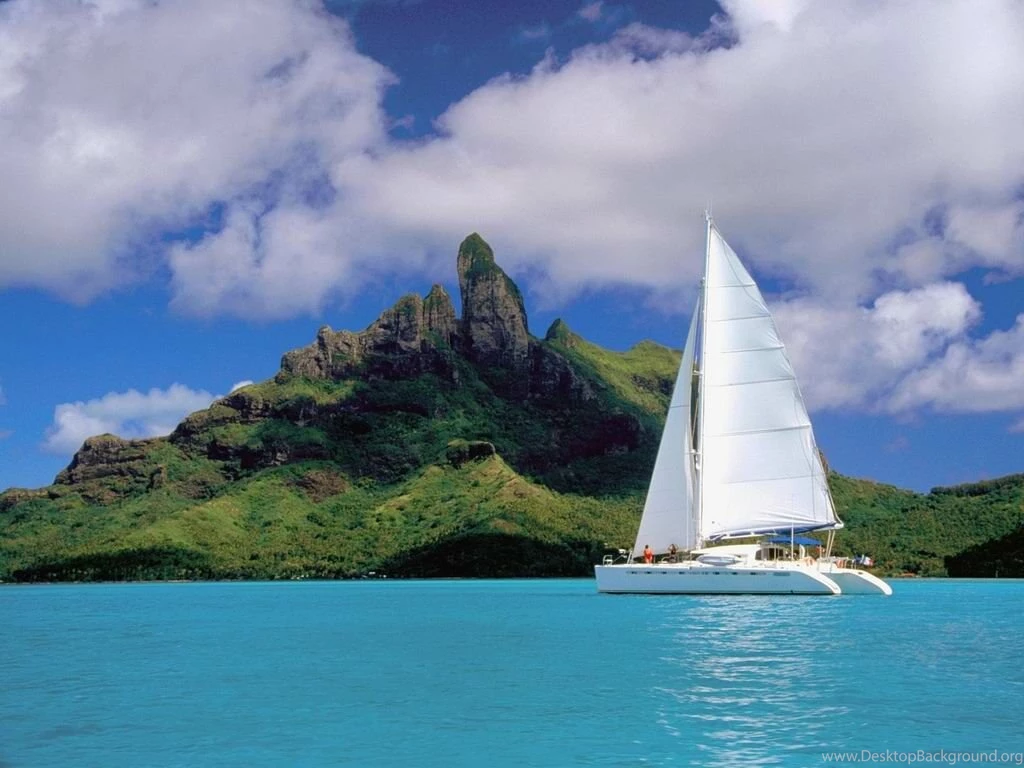 Sailboat In Bora Bora Wallpapers