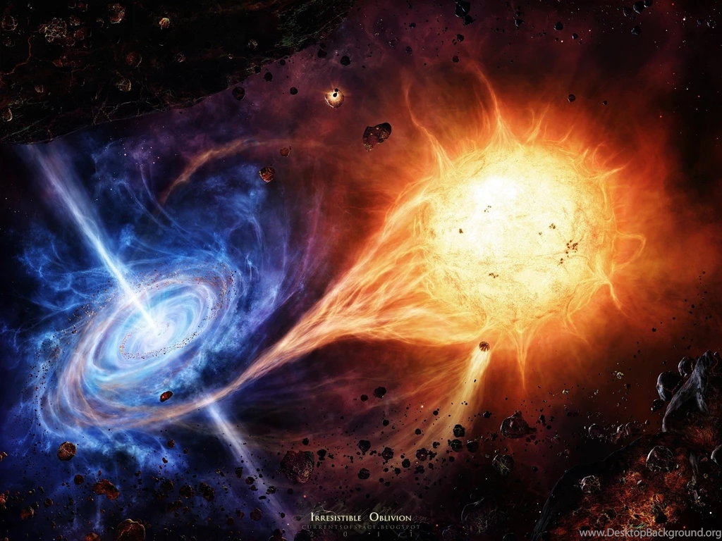 Outer Space Galaxies Quasar