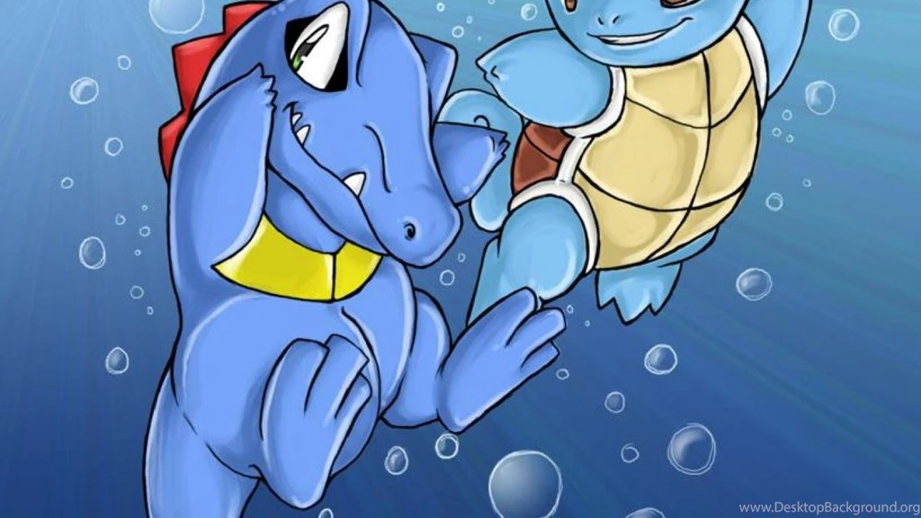 TOTODILE AND SQUIRTLE WALLPAPER (