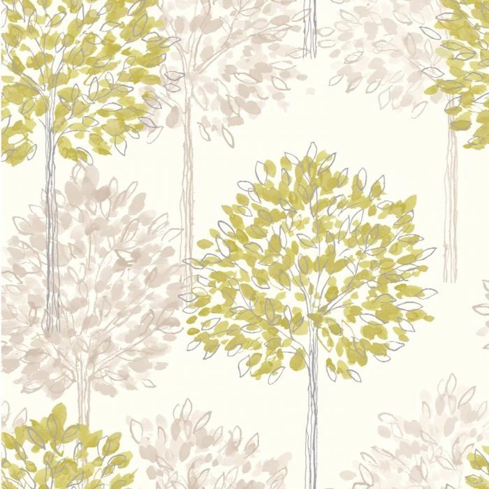 Spring Greens: 10 Green Wallpapers Decorating Ideas