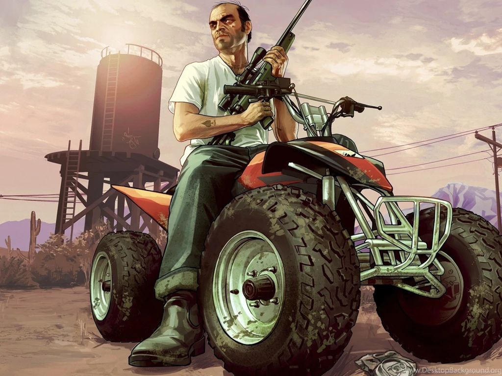 Download 1600x1200 GTA 5 Trevor On An ATV Wallpapers