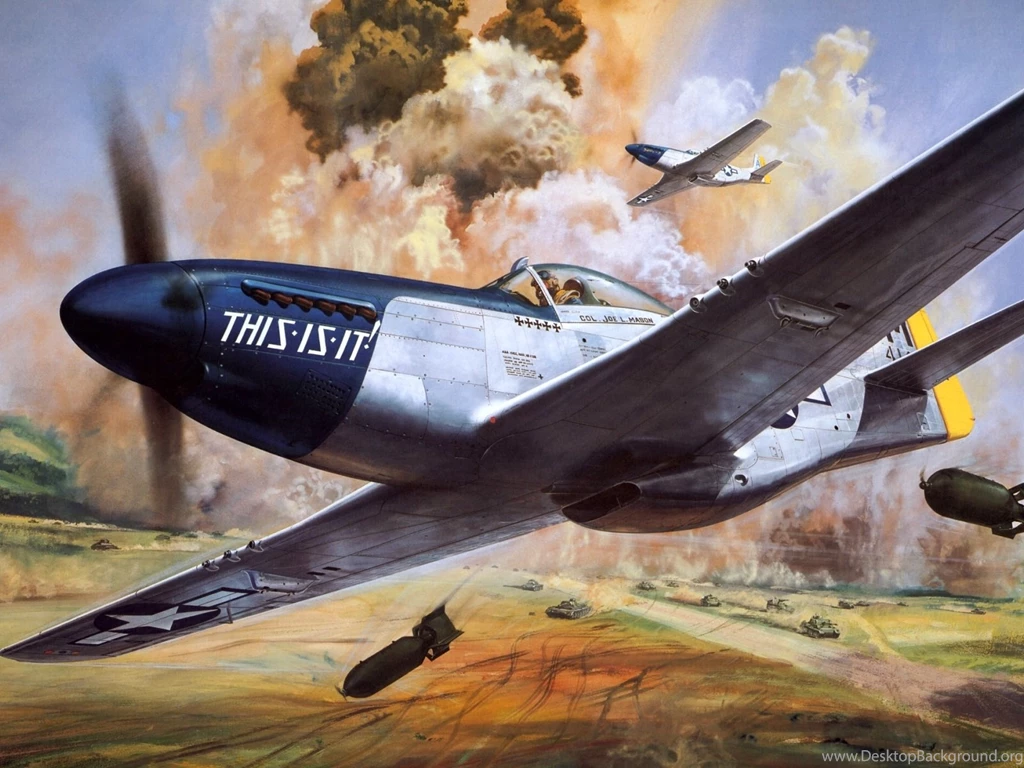 Paintings Artistic Planes P 51 Mustang