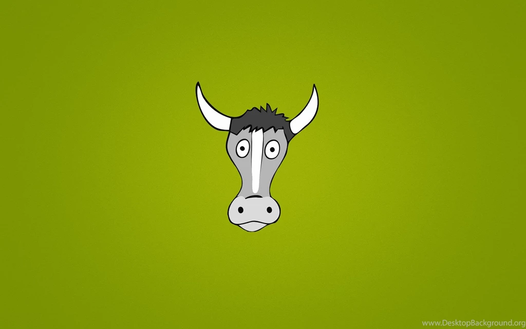 Cow Goggle eyed Funny Cartoon