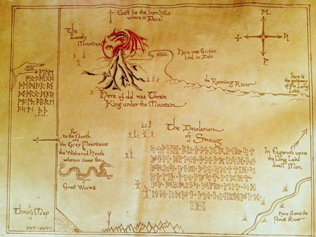 Thror's Map The Map To The Lonely Mountain By TwoWolvesKM On ...