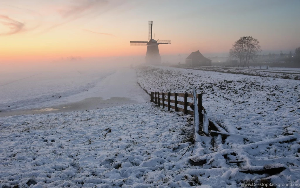 Desktop Wallpapers · Gallery · Nature · Winter Morning In The Dutch ...