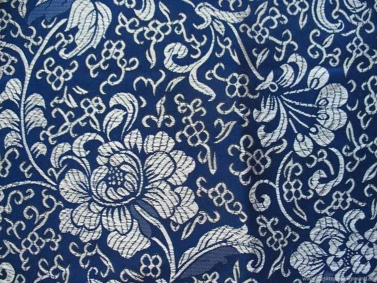 Blue And White Vintage Wallpaper! It Looks So Lush!