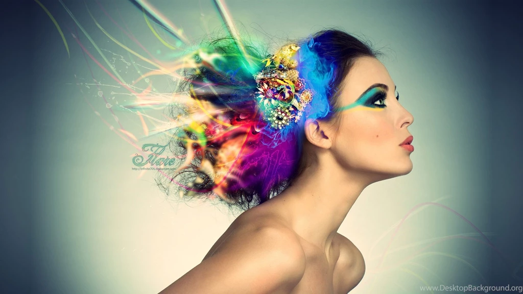Colorful Hair Creative Design Wallpapers
