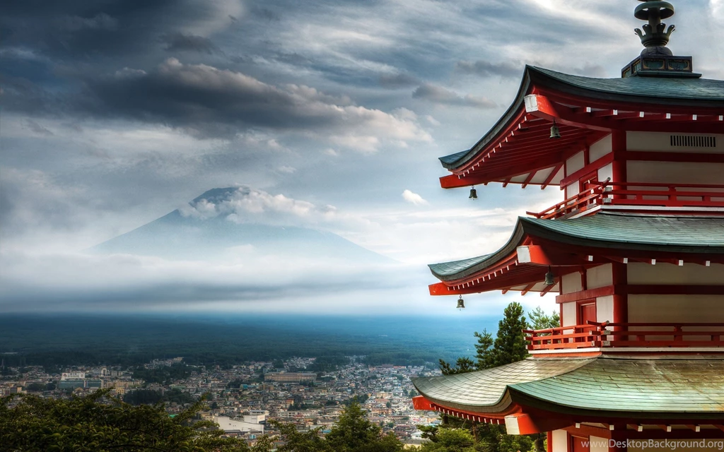 Pagoda In Japan And View Of Mount Fuji Wallpapers And Images ...