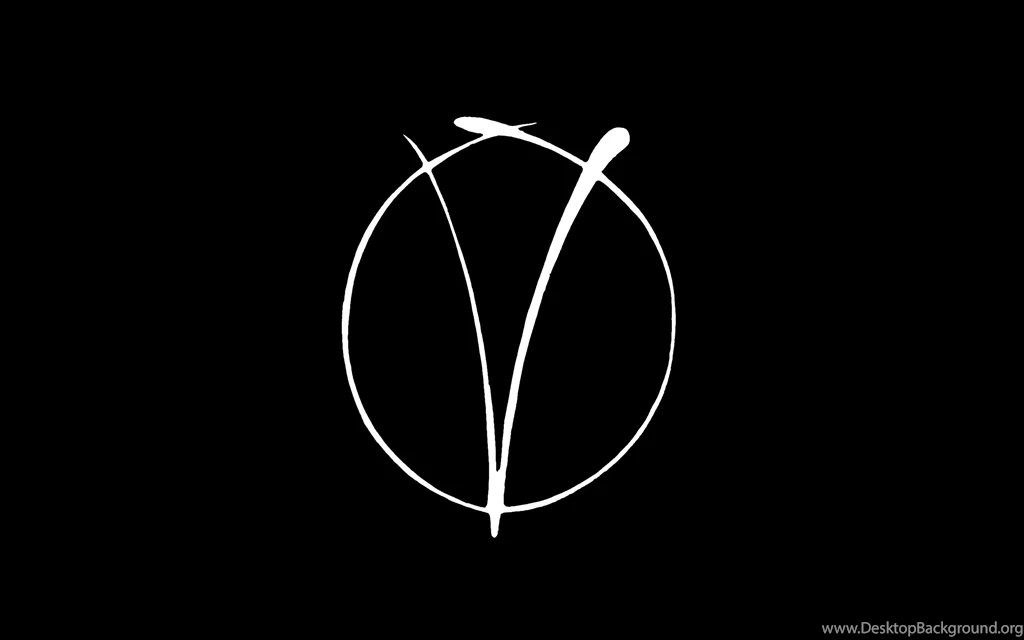 V For Vendetta, Minimalism, Black, White, Logo, Movies Wallpapers ...