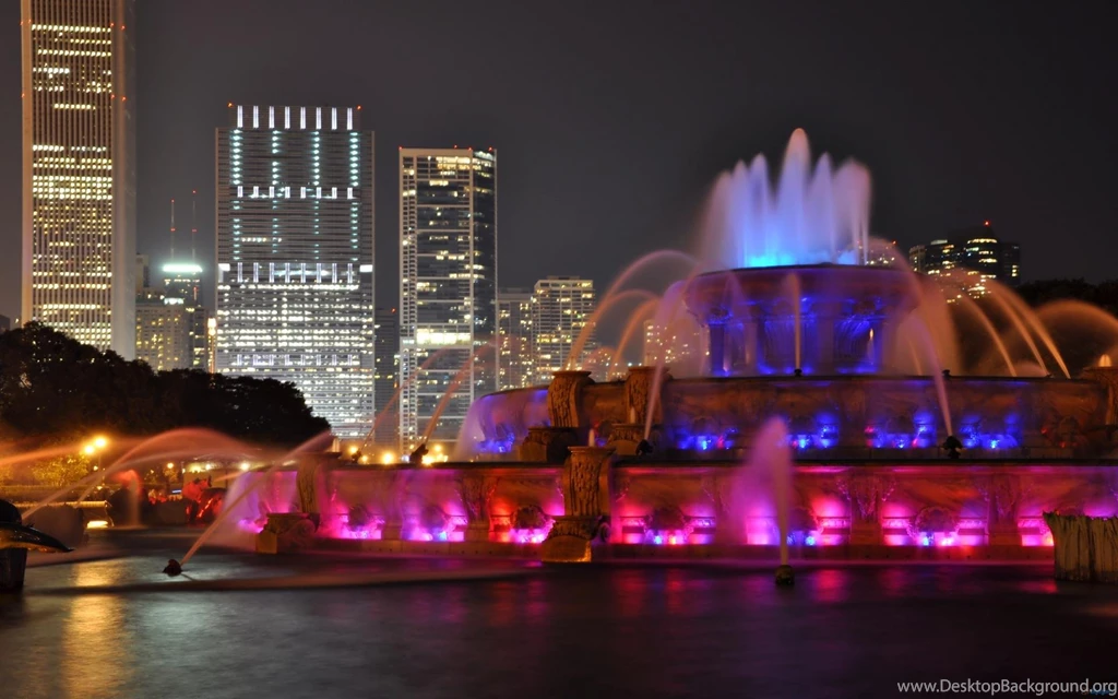 Buckingham Fountain In Colorful Lights >> HD Wallpaper, Get It Now!