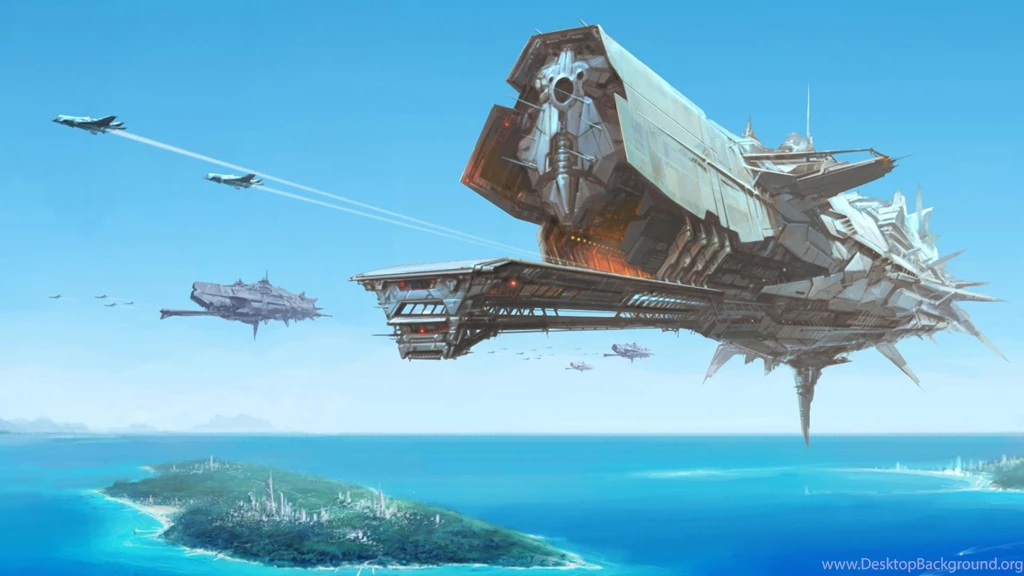Airship Futuristic Vehicles Wallpapers (