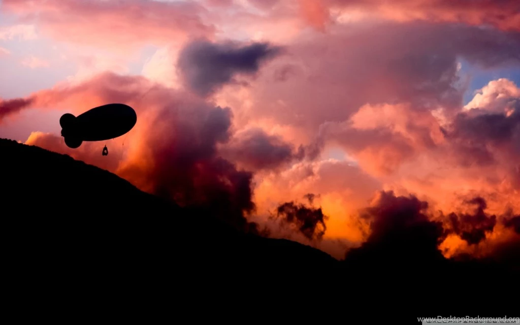 Airship At Sunset HD Desktop Wallpapers : High Definition ...