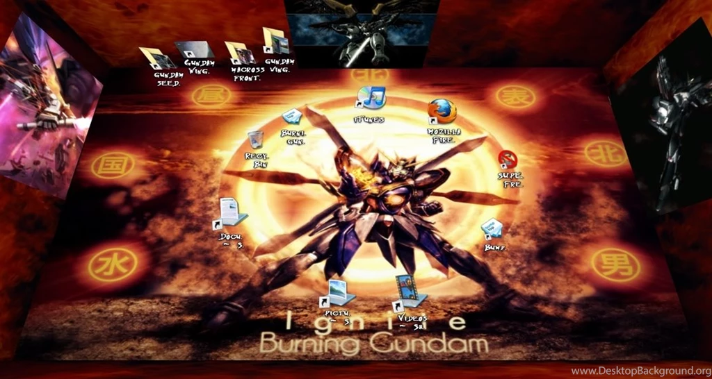 Mobile Themes   Burning Gundam By Snowwolf17   Customize.org