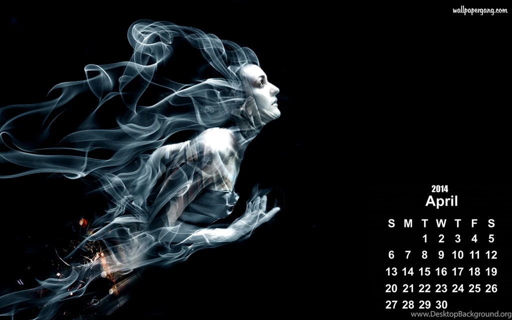 Wallpapers F Smoke Cffapril Calendar Hd 2560x1600