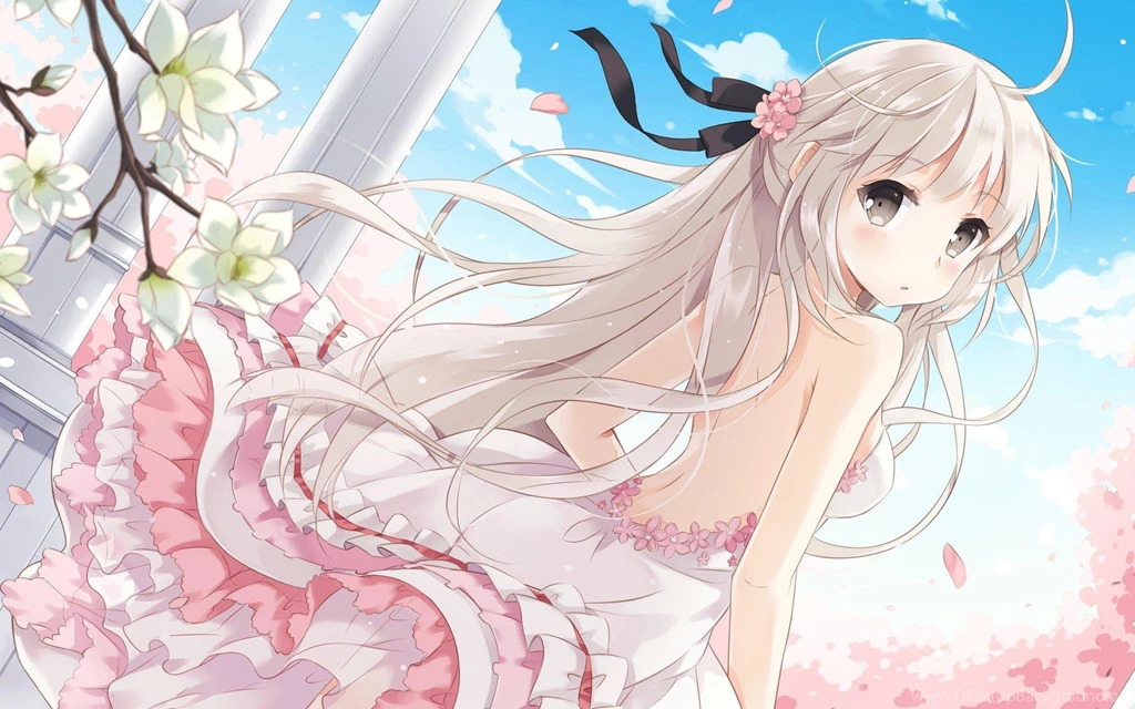 Download 1920x1200 Anime Girl, Cute, Spring, Cherry Blossoms, ACG ...