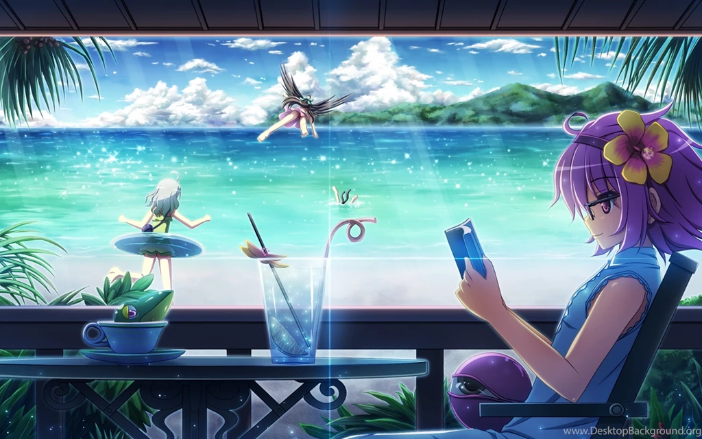 Download Wallpapers, Download 2560x1600 Anime Beach Summertime ...