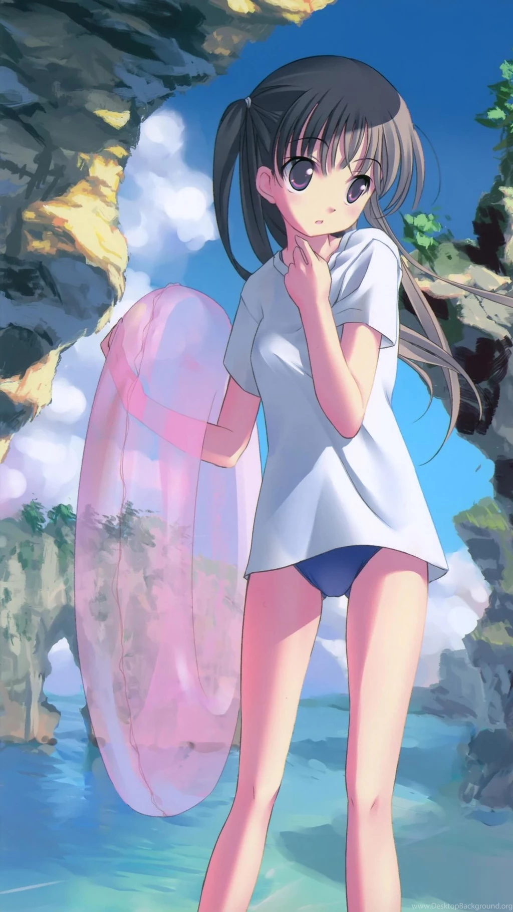 Anime Girl Beach Iphone 6 Plus Wallpapers
