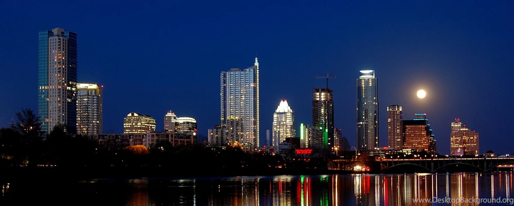 Download Wallpapers 2560x1024 Austin, Texas, Night, Skyscrapers ...