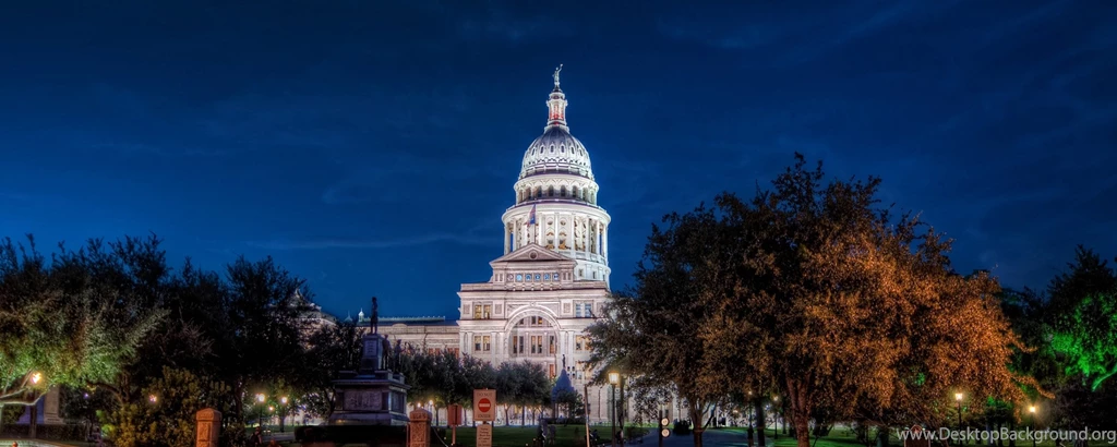 Download Wallpapers 2560x1024 Austin, Texas, Night, Road, Building ...