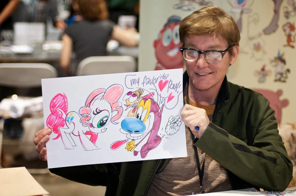 Equestria Daily: Ren And Stimpy Creator Draws Pinkie Pie