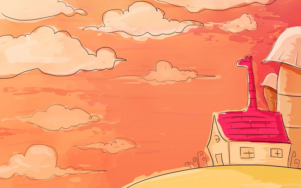 Home Clouds Giraffe Orange Pink Stuff