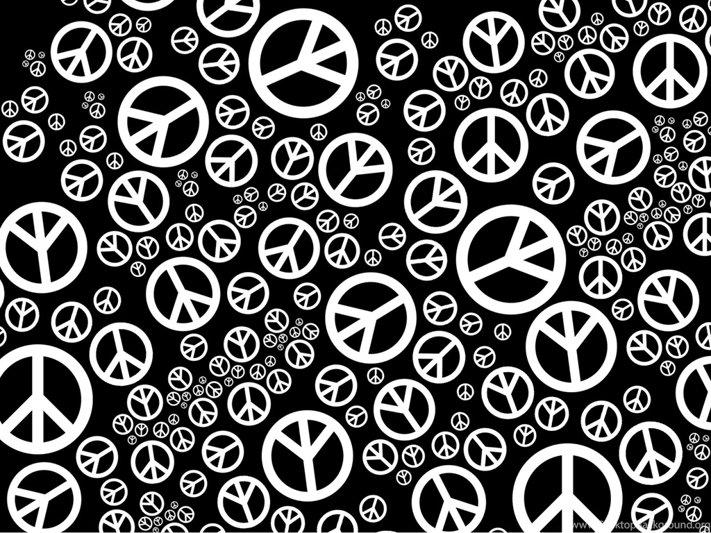 Black And White Peace Symbol Backgrounds 1
