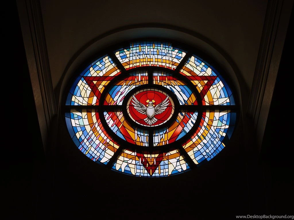 File:St Michael The Archangel, Findlay, OH Holy Spirit Window ...