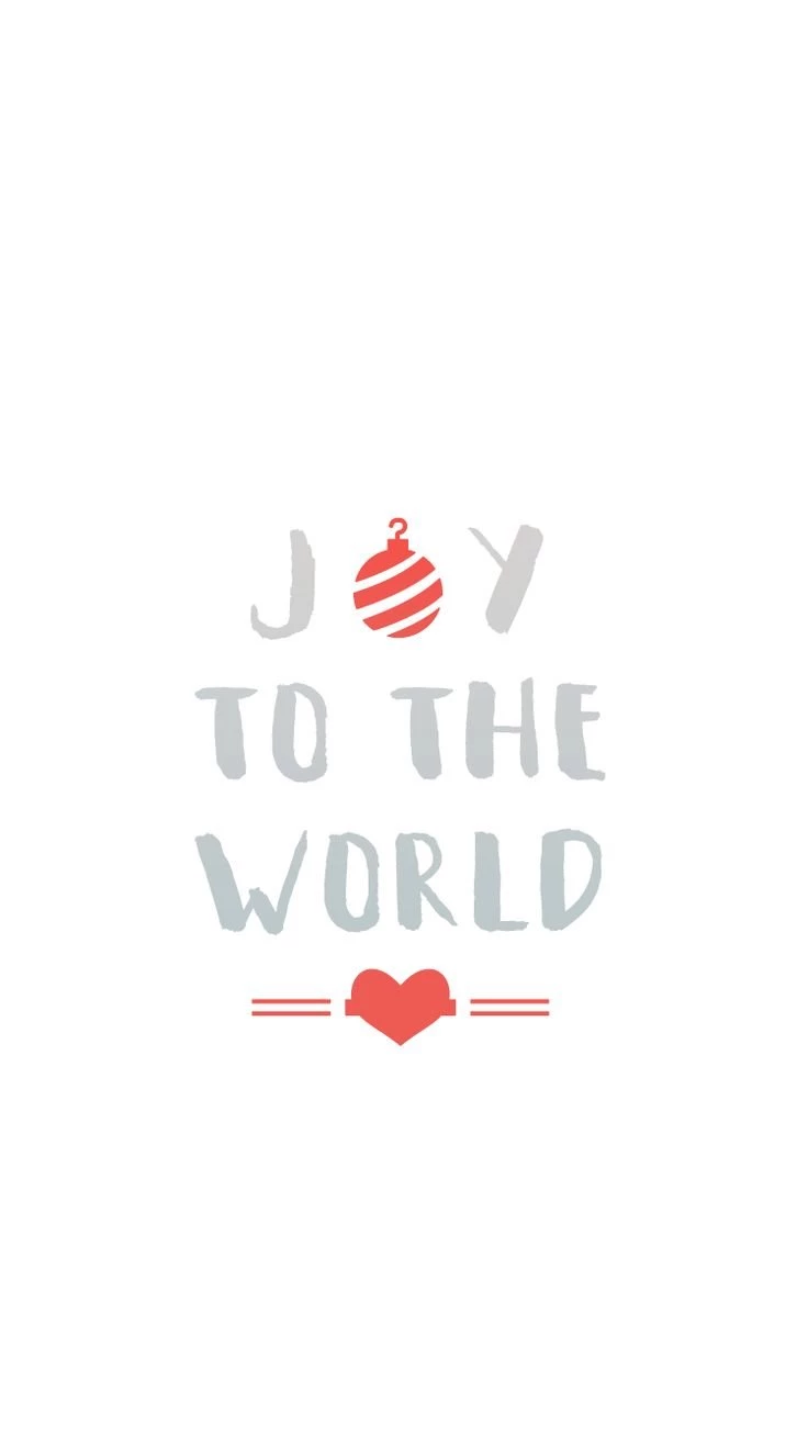 Joy To The World (grey & Red)