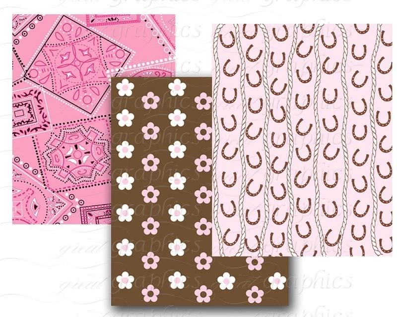 Cowgirl Background, Printable Cowgirl Digital Backgrounds Paper