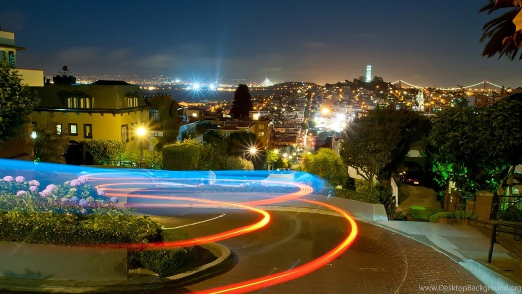 Wallpapers San Francisco Nature Lombard Street Hq For PC 1366x768 ...