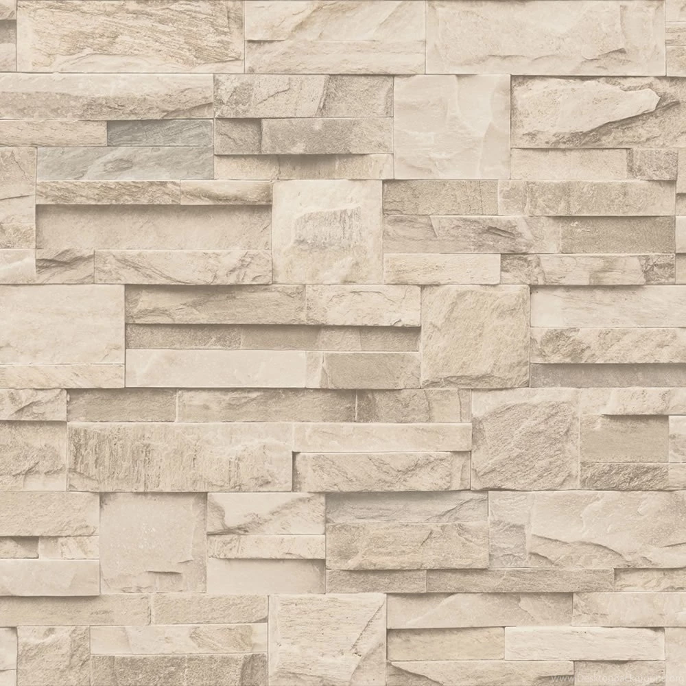 Muriva Bluff Slate Stone Block Brick Effect Wallpapers Beige J20407