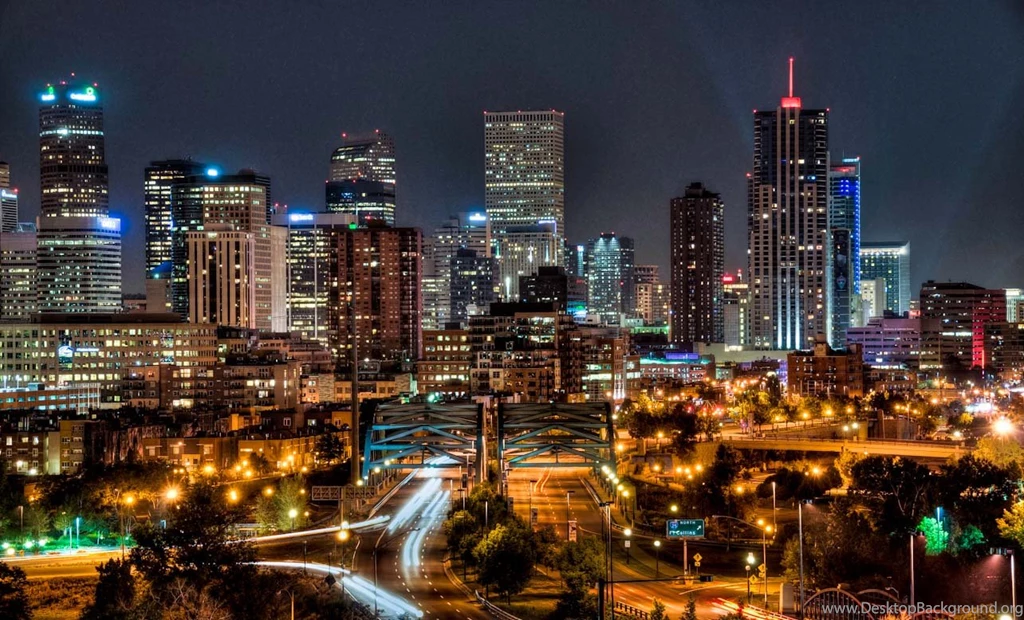 Denver Skyline Winter Wallpaper.