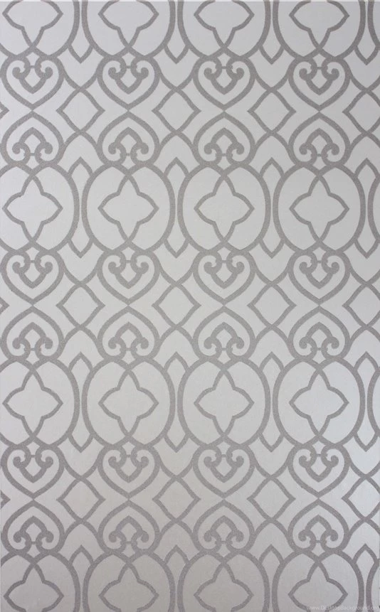 Imperial Lattice Silver Mica Wallpapers