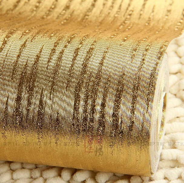 Aliexpress.com : Buy Modern Luxury Gold Wallpapers PVC Reflective ...
