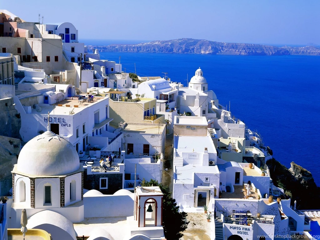 Desktop Wallpapers · Gallery · Travels · Fira Santorini, Greece ...