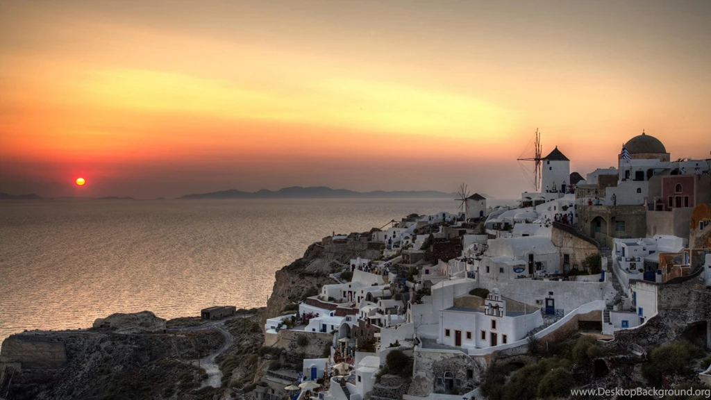 Santorini, Greece, Sunset, 1920x1080 HD Wallpapers And FREE Stock Photo