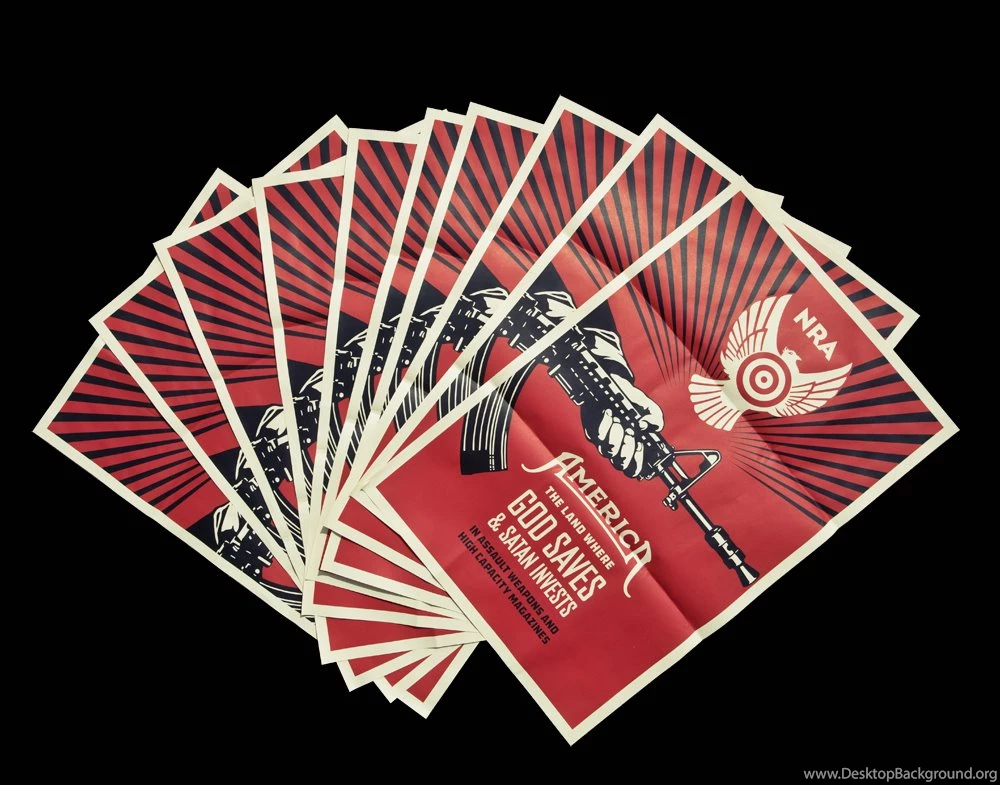 God Saves & Satan Invests (NRA) Paster Kit Obey Giant