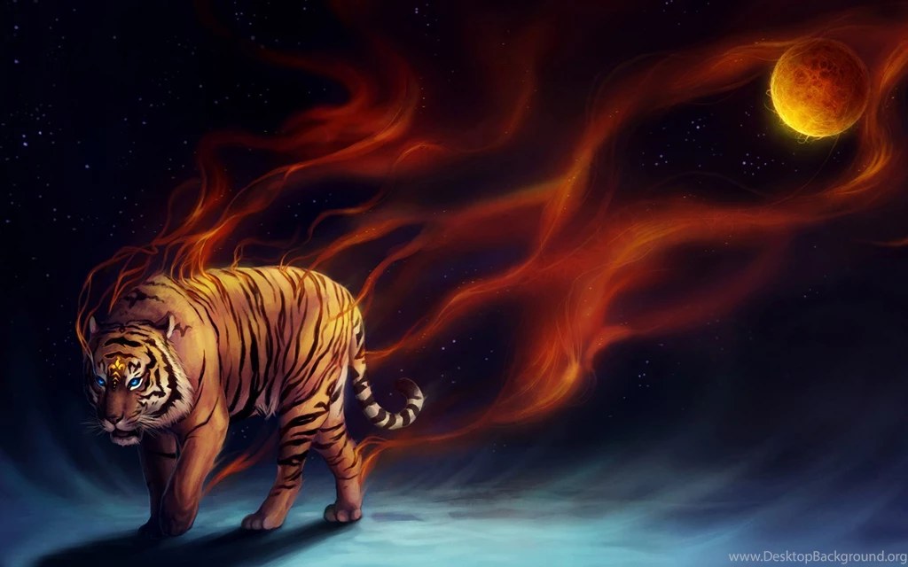 Digital Abstract Tiger Download Wallpapers