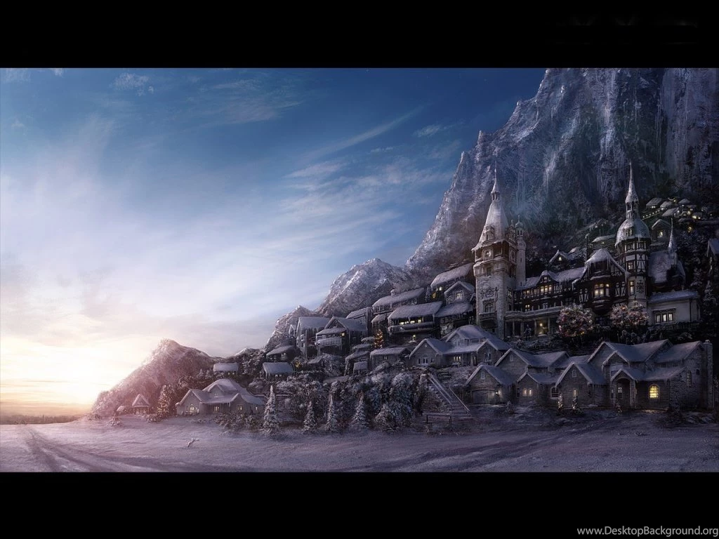 1024x768 Fantasy Town Desktop PC And Mac Wallpapers