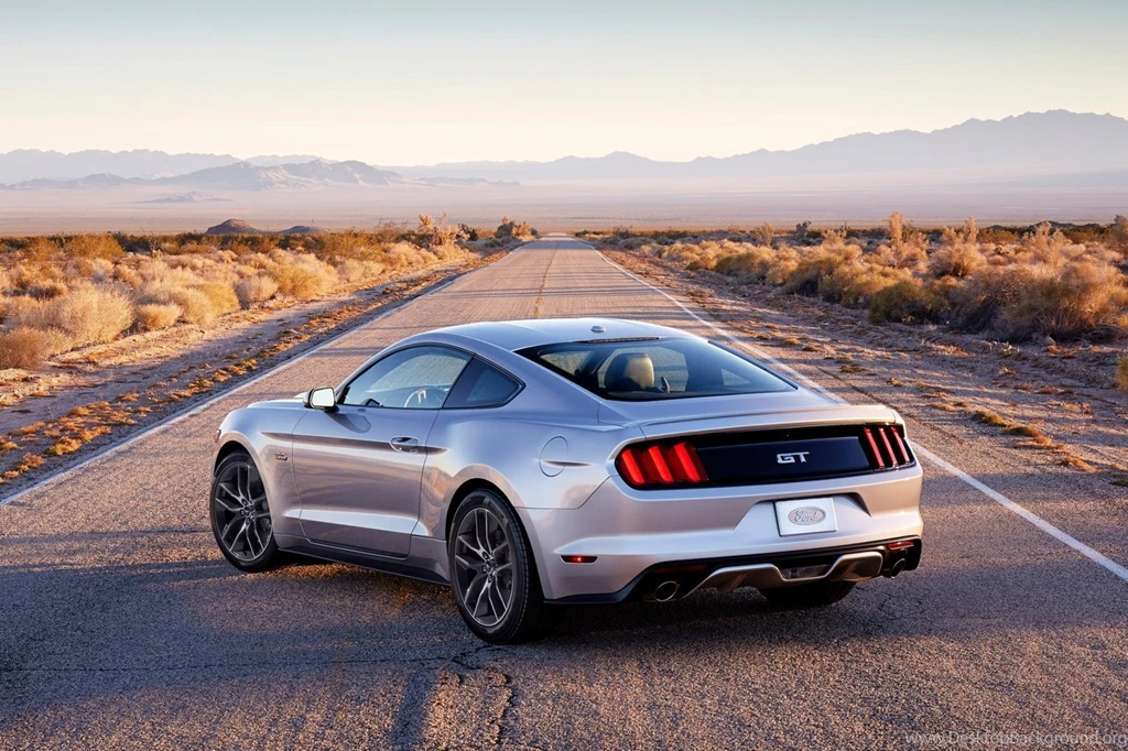 Ford Mustang GT 2015 Silver Background Image Desktop Wallpapers
