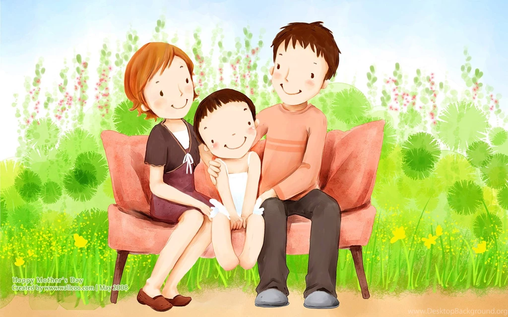High Resolution Lovley Illustraion Of Family Love 1680x1050 NO.11 ...