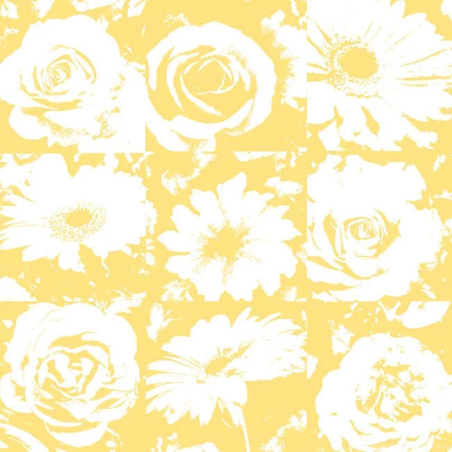 White Golden Yellow RB4207 Petal Pusher Wallpapers   Interior Home ...